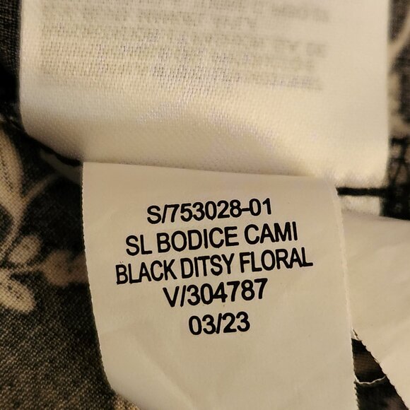 ❤️ 4/$20 Old Navy dress Women's XS Black ivory floral Sleeveless summer flare - Picture 13 of 13